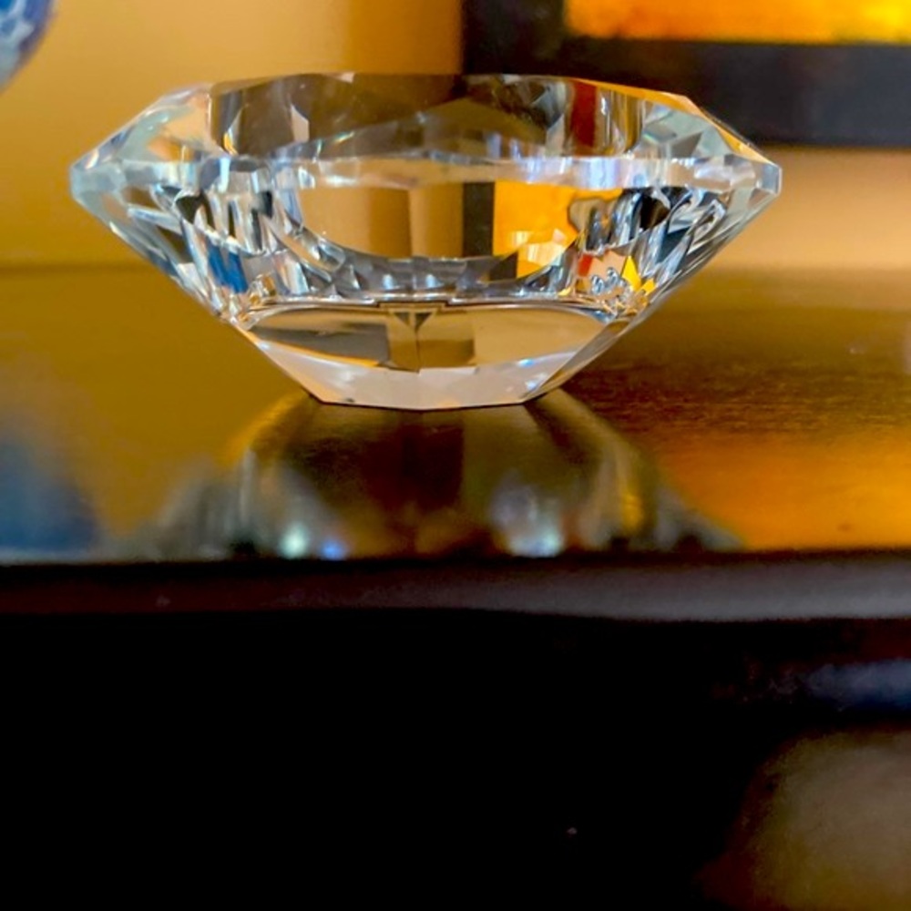NWOT Set of 3 Crystal Glass Tea-light Holder. - Picture 5 of 6
